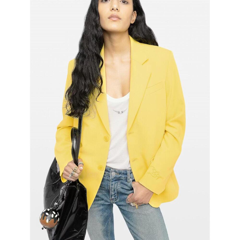 NEW ZADIG & VOLTAIRE vanille blazer in banana